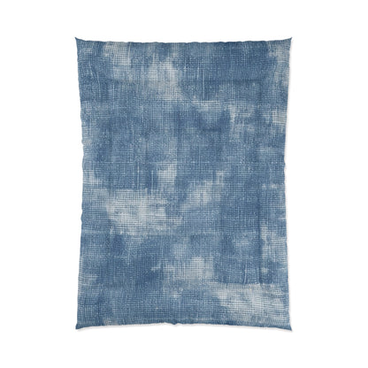 Faded Blue Washed-Out: Denim-Inspired, Style Fabric - Comforter