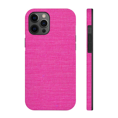 Hot Neon Pink Doll Like: Denim-Inspired, Bold & Bright Fabric - Tough Phone Cases