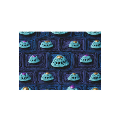 Spaceship UFO Crochet - Galactic Travel Ship - Alien Craft - Flying Saucer - Outdoor Rug