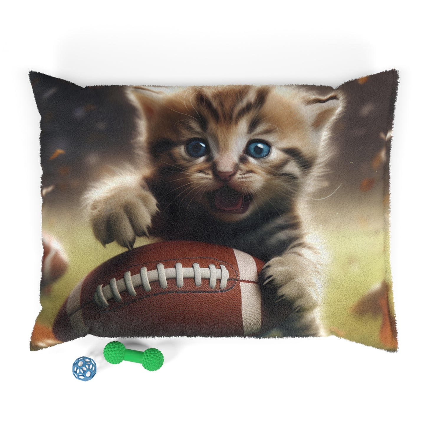 Football Kitten Touchdown: Tabby's Winning Play Sport Game - Dog & Pet Bed