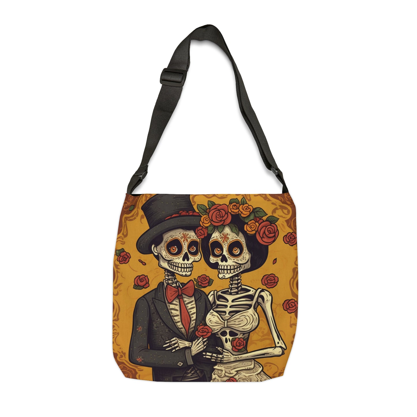 Halloween Wedding Marriage, Bride & Groom - Forever Soulmates - Adjustable Tote Bag (AOP)