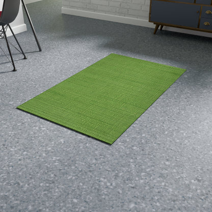 Olive Green Denim-Style: Seamless, Textured Fabric - Dobby Rug