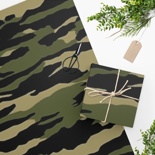 Tiger Stripe Camouflage: Military Style - Wrapping Paper