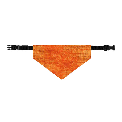 Burnt Orange/Rust: Denim-Inspired Autumn Fall Color Fabric - Pet Bandana Collar