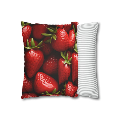 Strawberry Patch Picks: Home Decor and Gifts for the Ultimate Berry Fan - Spun Polyester Square Pillow Case