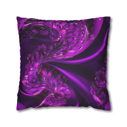 Purple Silk, Spun Polyester Square Pillowcase