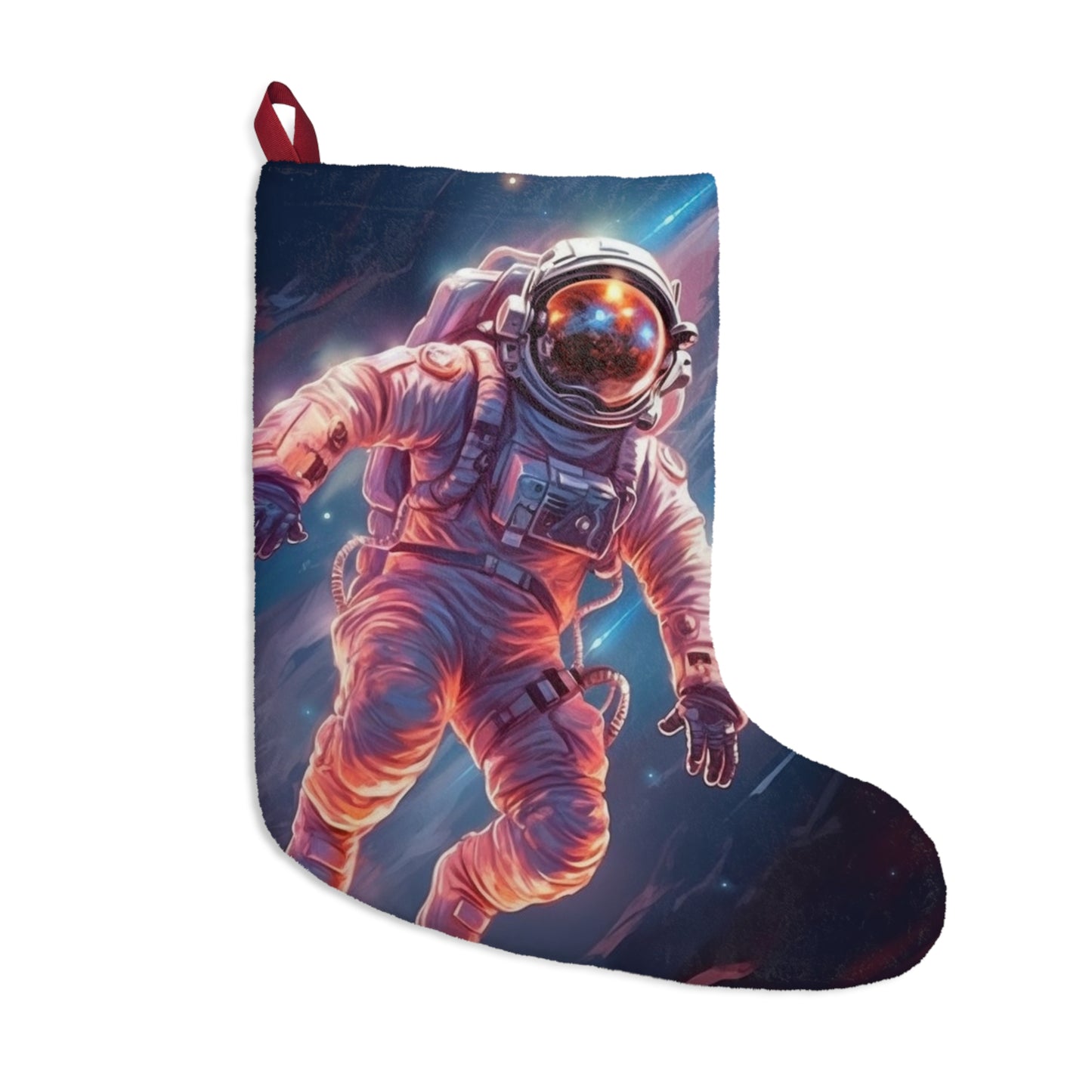 Astronaut Outer Space - Galaxy Starfield Art - Christmas Stockings