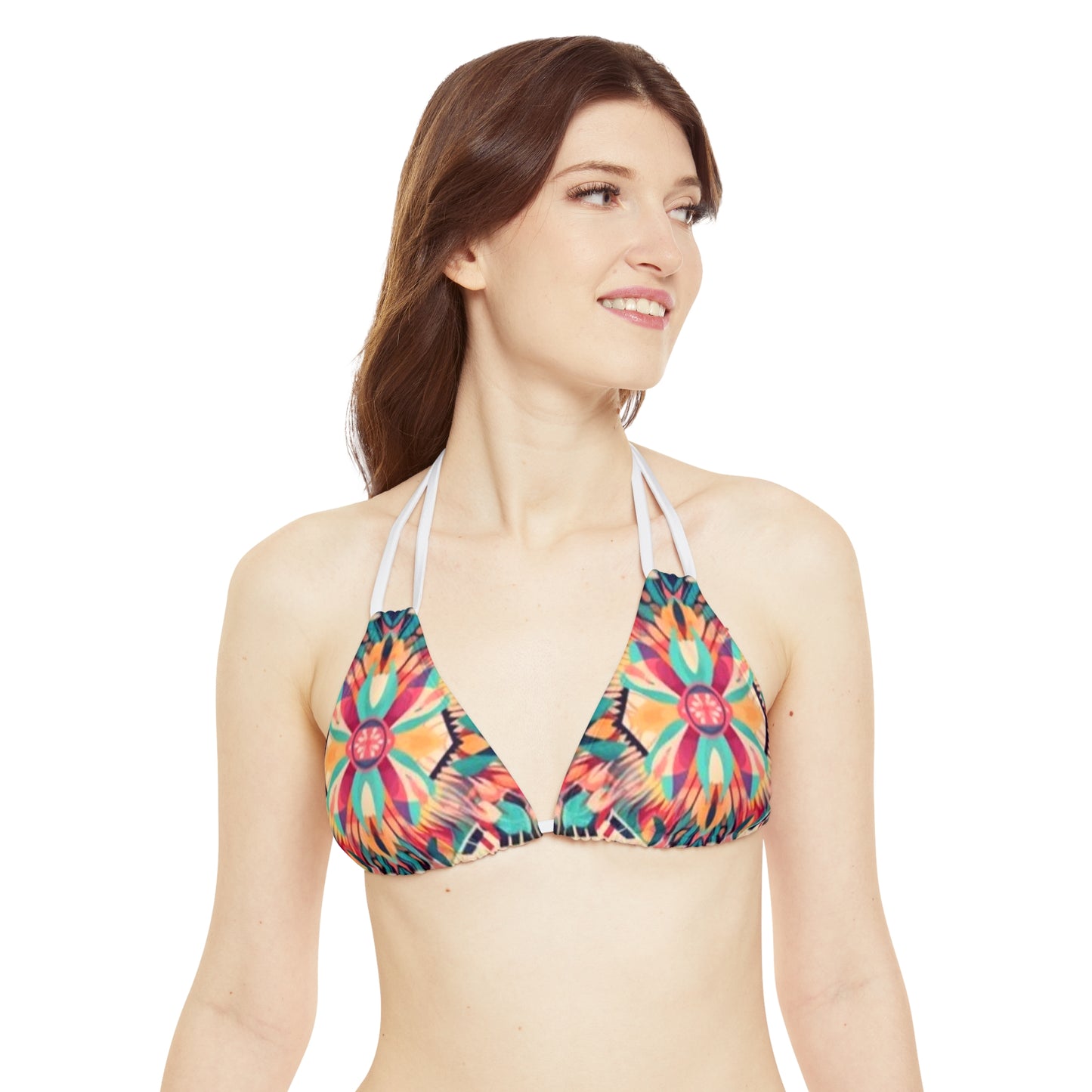 Boho Vibes: Handmade Summer Bohemian Print Pattern Artwork Strappy Bikini Set (AOP)