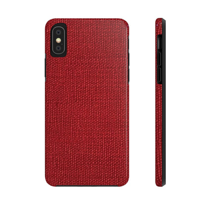 Bold Ruby Red: Denim-Inspired, Passionate Fabric Style - Tough Phone Cases