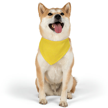 Sunshine Yellow Lemon: Denim-Inspired, Cheerful Fabric - Dog & Pet Bandana Collar