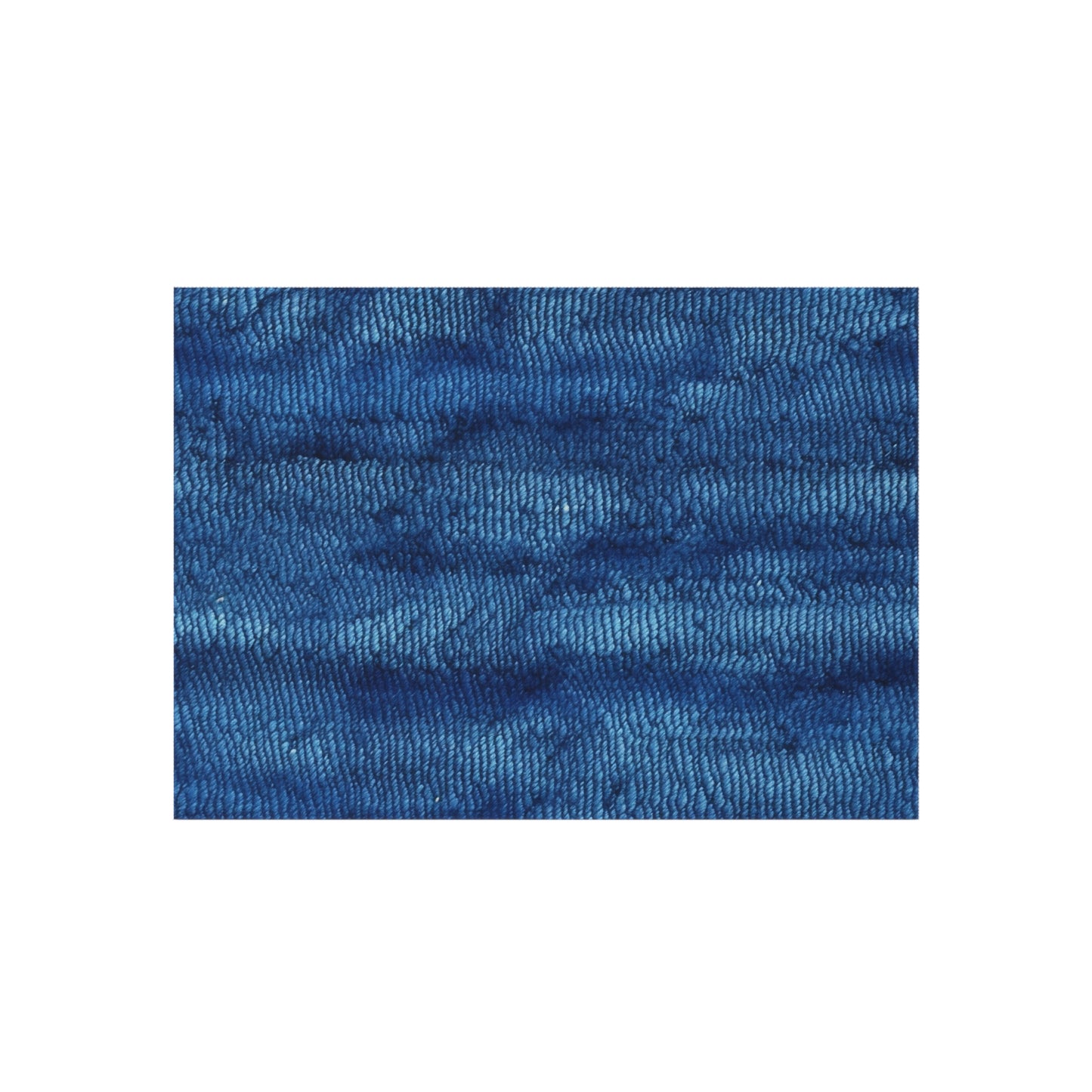 Blue Spectrum: Denim-Inspired Fabric Light to Dark - Outdoor Rug