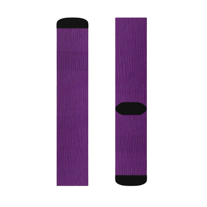 Violet/Plum/Purple: Denim-Inspired Luxurious Fabric - Sublimation Socks