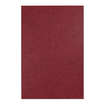 Seamless Texture - Maroon/Burgundy Denim-Inspired Fabric - Area Rugs