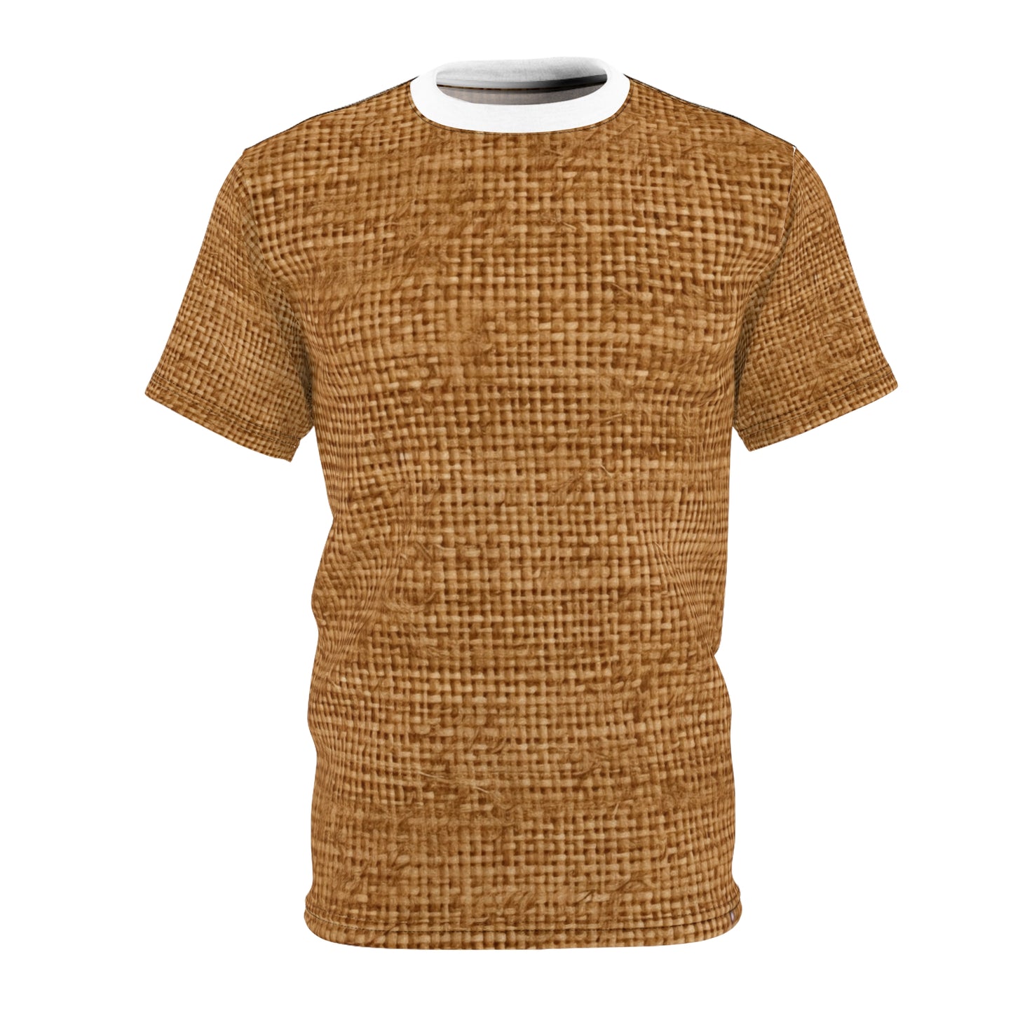 Brown Light Chocolate: Denim-Inspired Elegant Fabric - Unisex Cut & Sew Tee (AOP)