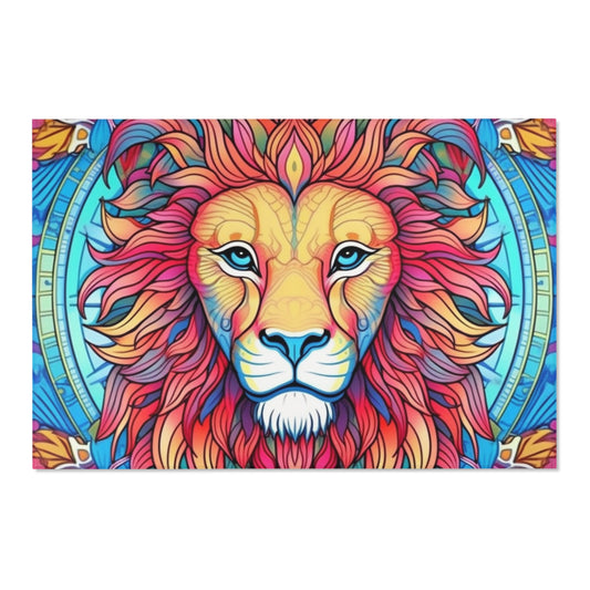 Astrological Leo - Cosmic Zodiac Constellation, Lion Symbol Art - Area Rugs