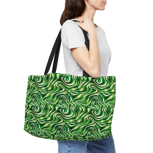 Disco Zebra Green - Weekender Tote Bag