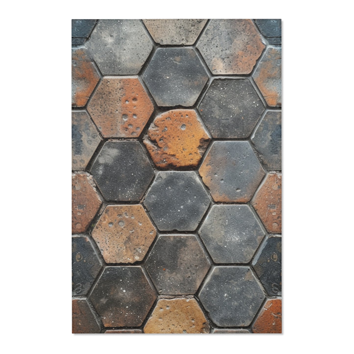 Hexagonal Floor Tiles, Faux Graphic Gift, Area Rugs