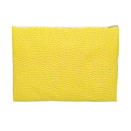 Sunshine Yellow Lemon: Denim-Inspired, Cheerful Fabric - Accessory Pouch