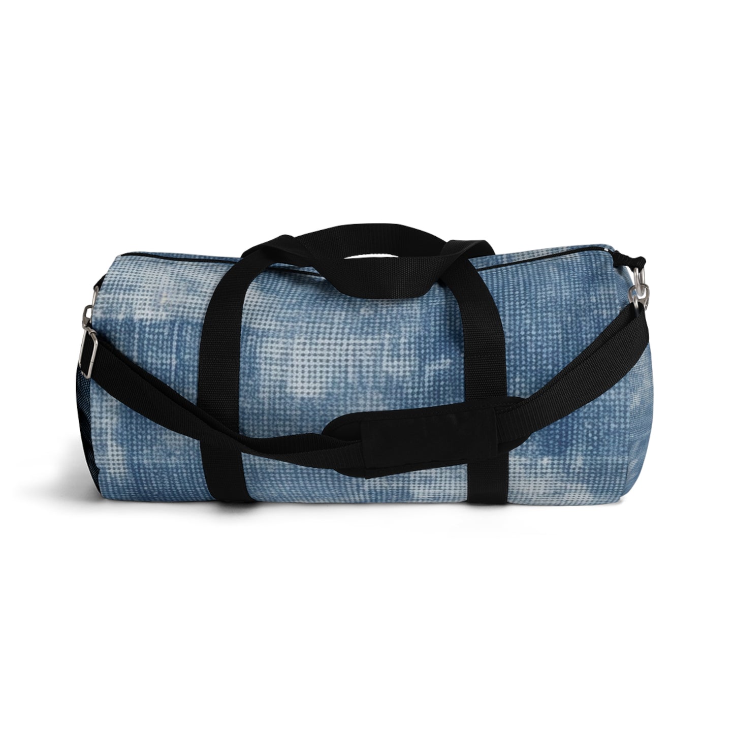 Faded Blue Washed-Out: Denim-Inspired, Style Fabric - Duffel Bag