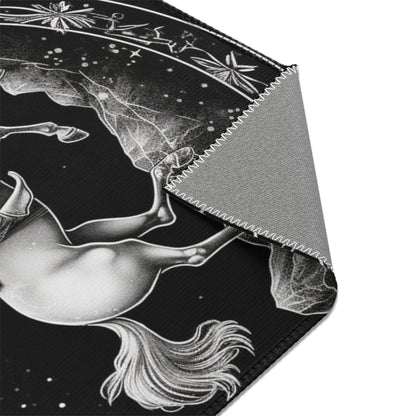 Sagittarius Zodiac Black & White Archer Design - Area Rugs