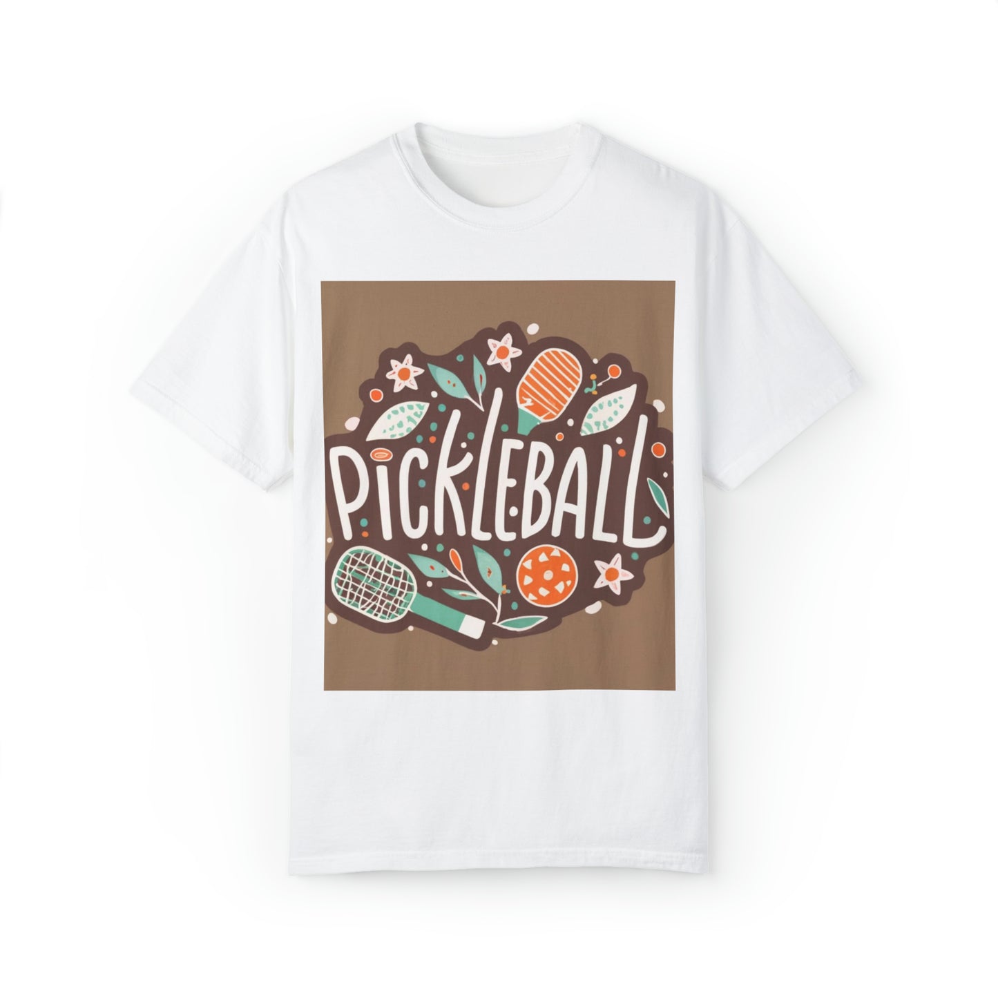 Pickleball Boho グラフィック - スポーツ ギフト - ユニセックス ガーメントダイ T シャツ