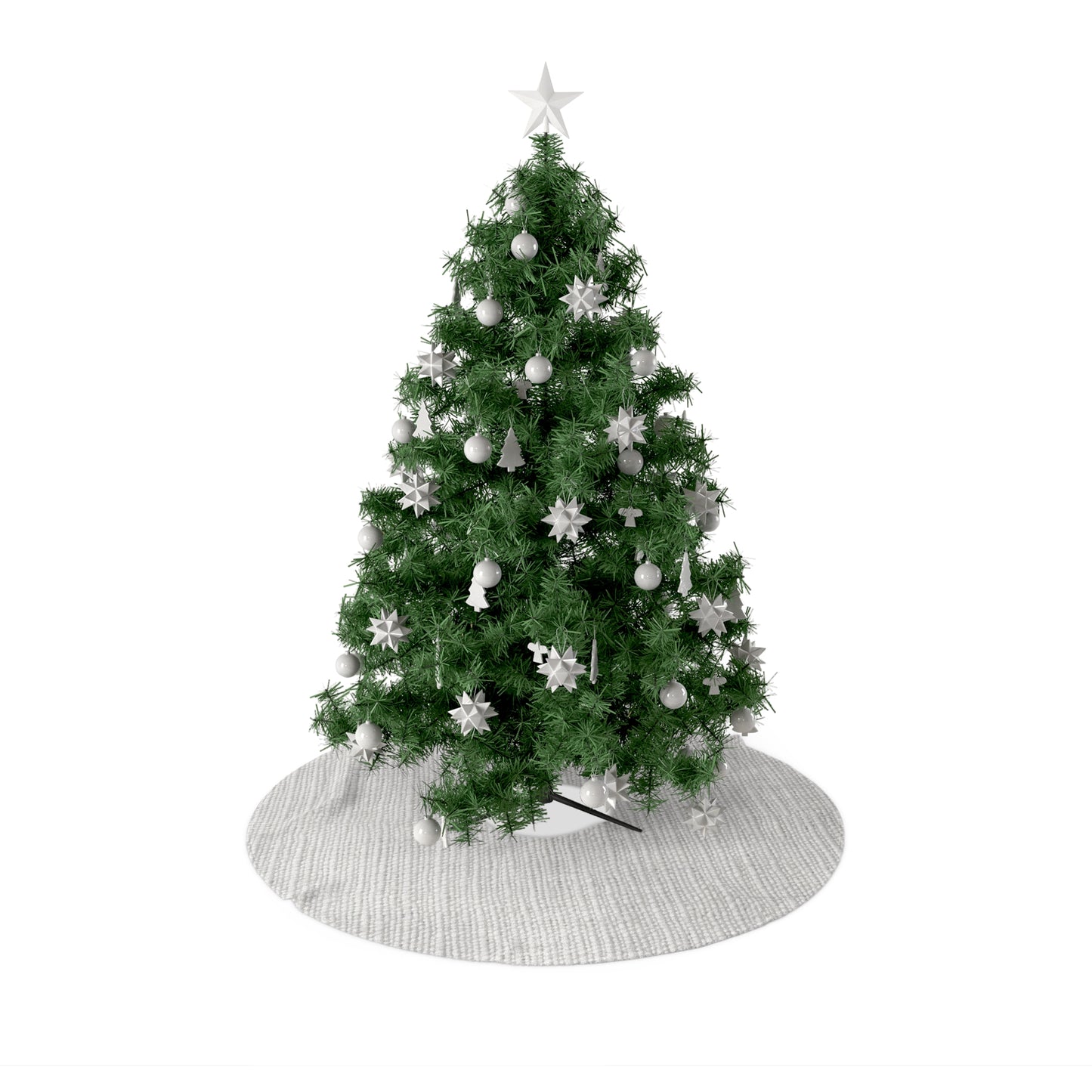 Chic White Denim-Style Fabric, Luxurious & Stylish Material - Christmas Tree Skirts