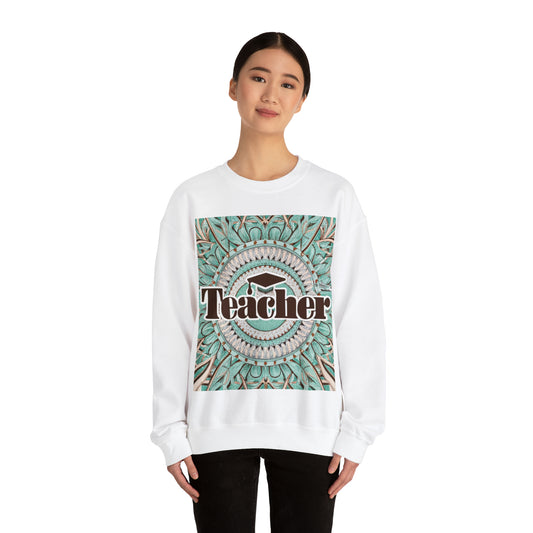 Boho Bloom Teacher Graduation: Cottagecore Classroom Commencement Gift - Unisex Heavy Blend™ Crewneck Sweatshirt