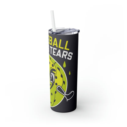 Pickleball Nemesis - Vaso delgado con pajita, 20 oz