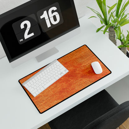 Burnt Orange/Rust: Denim-Inspired Autumn Fall Color Fabric - Desk Mats