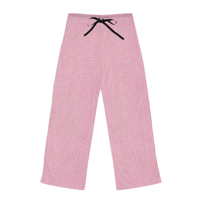 Blushing Garment Dye Pink: Denim-Inspired, Soft-Toned Fabric - Women's Pajama Pants (AOP)