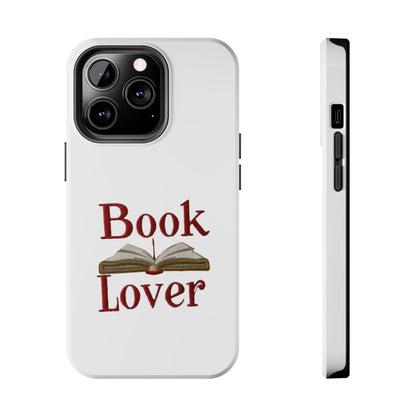 Open Book Embroidery Art: Book Lover Text for Avid Readers - Tough Phone Cases