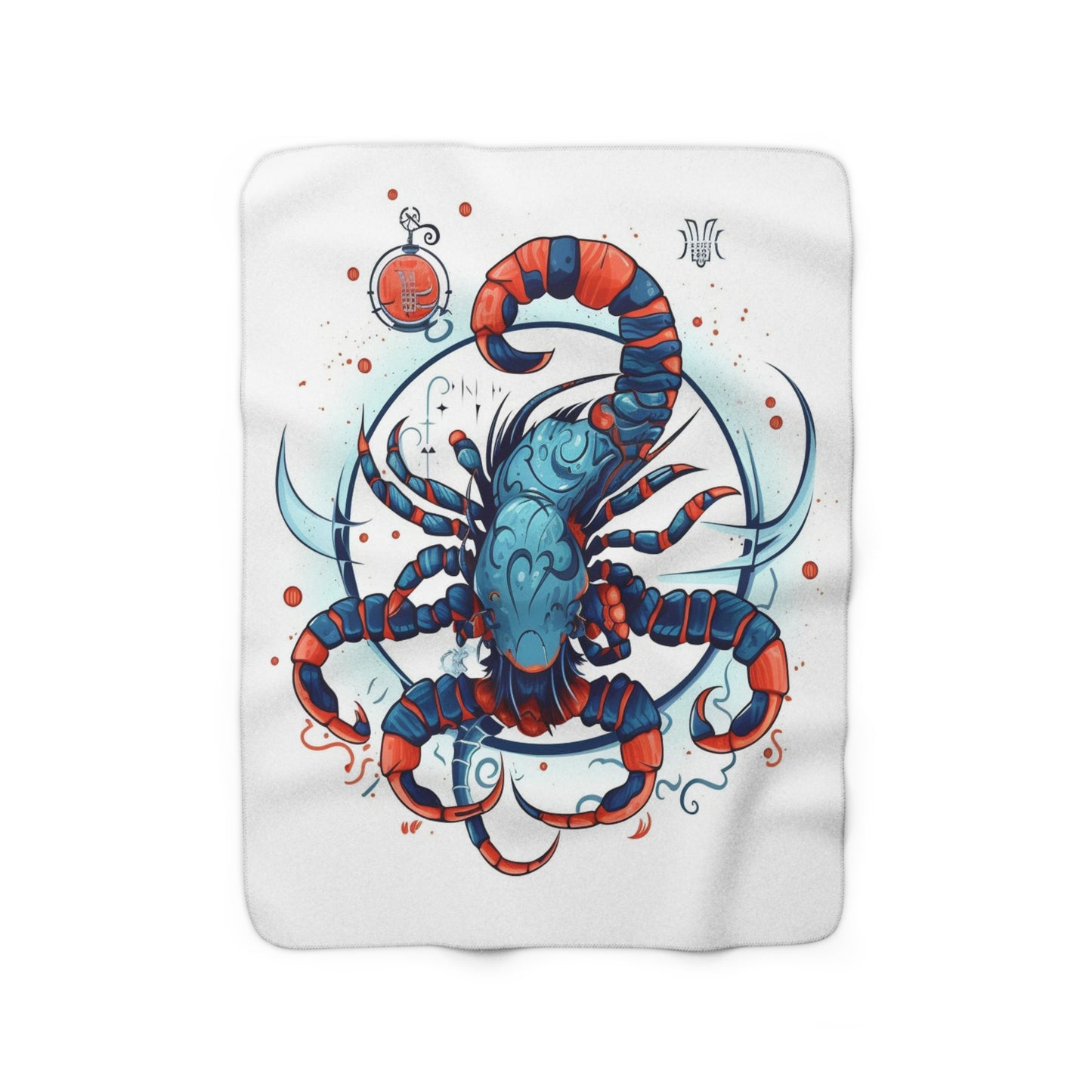 Cute Scorpio Zodiac Sign - Big Claws, Long Tail Cosmic Astrology Symbol - Sherpa Fleece Blanket