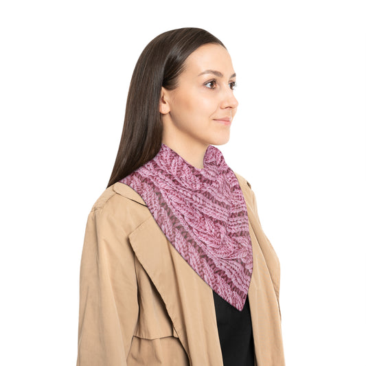 Infinity Scarf, Pink Gift, Graphic Style, Poly Scarf