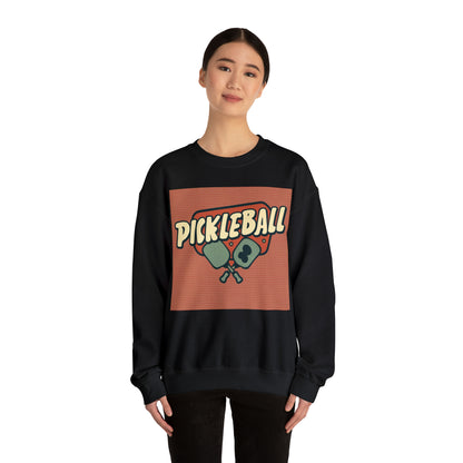 Pickleball Retro - Sudadera unisex con cuello redondo Heavy Blend™ 