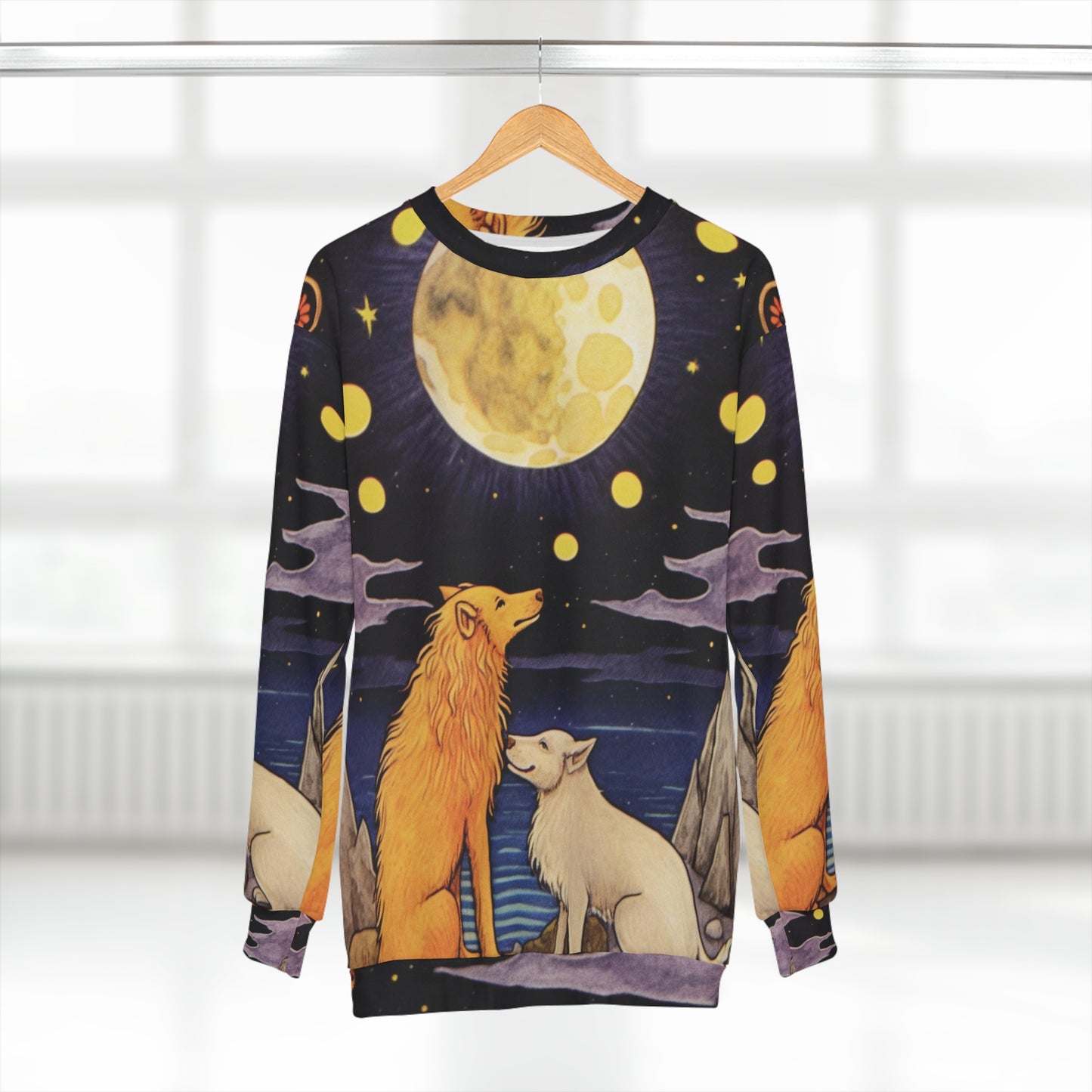 Moon Tarot Card Art - Abraza tu intuición y tus sueños - Sudadera unisex (AOP) 