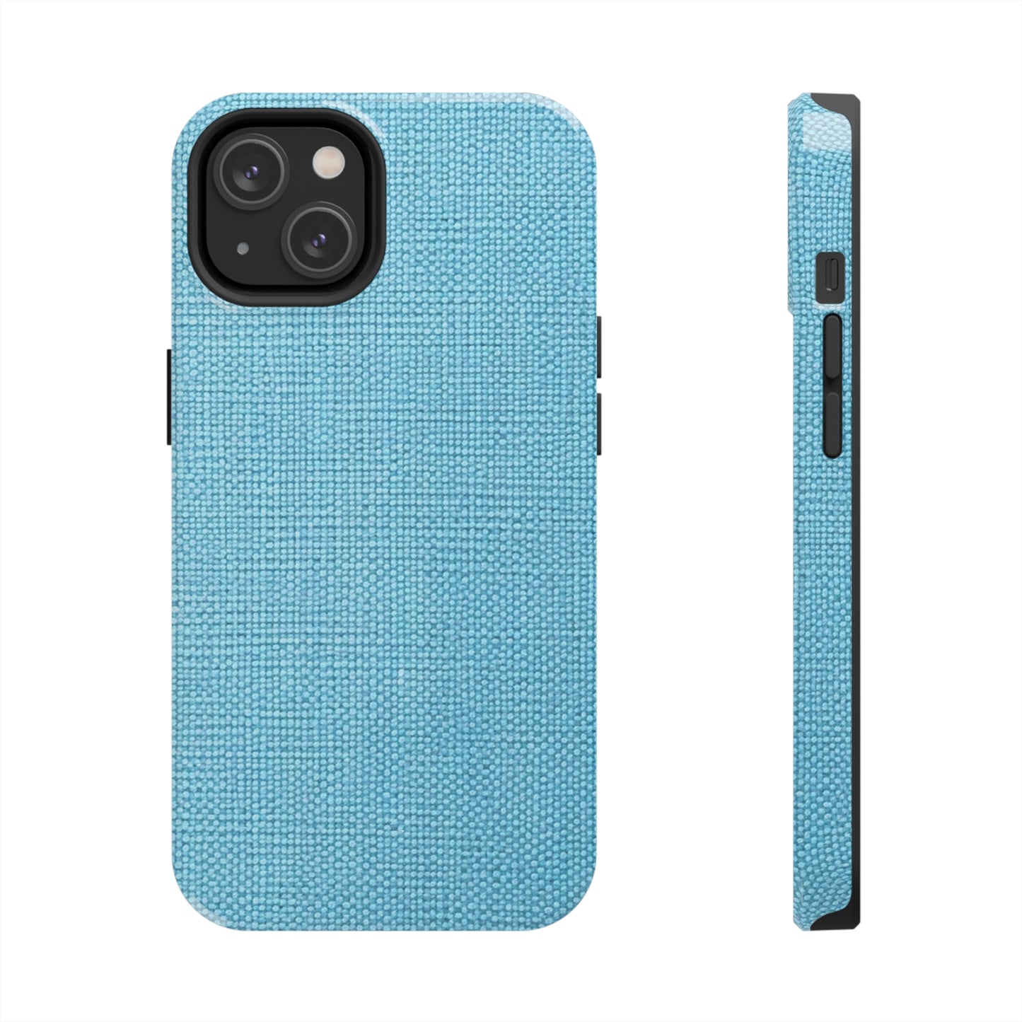 Bright Aqua Teal: Denim-Inspired Refreshing Blue Summer Fabric - Tough Phone Cases