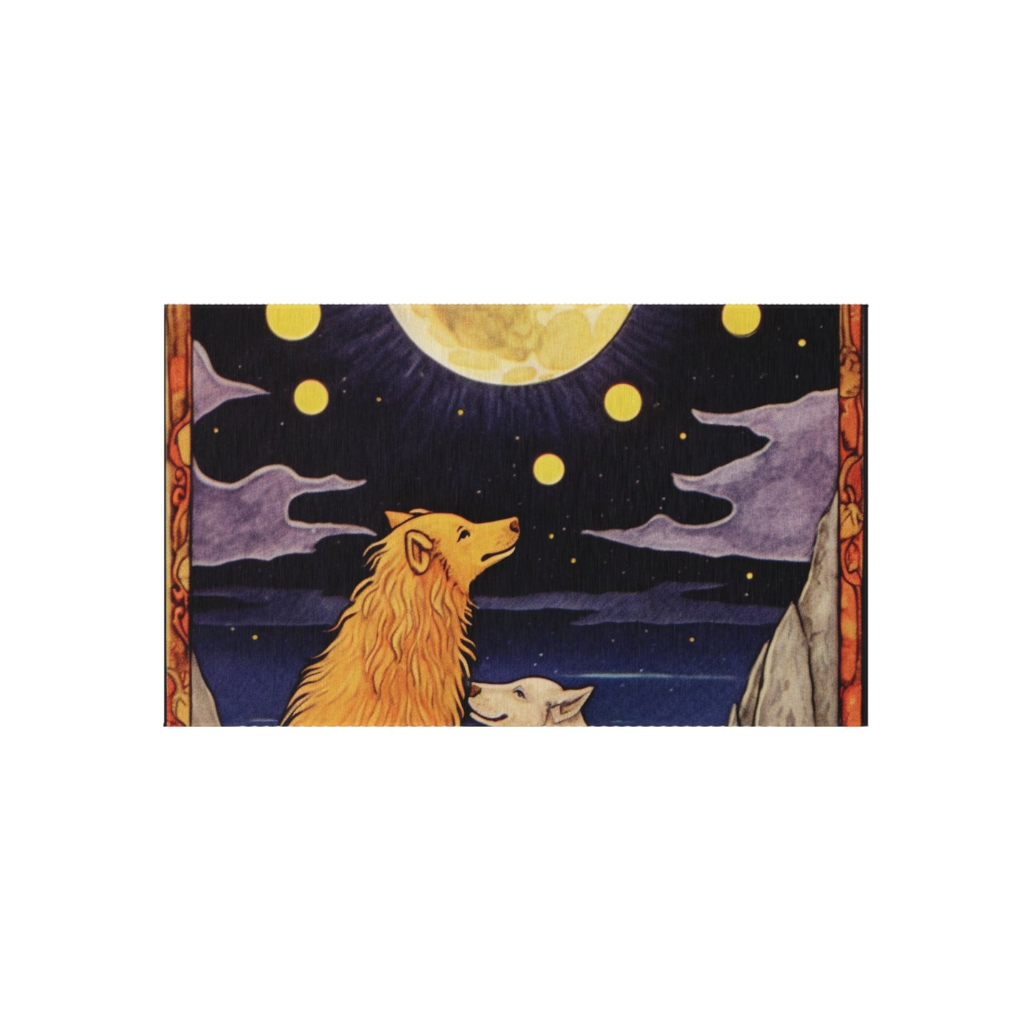 Moon Tarot Card Art - Embrace Your Intuition and Dreams - Outdoor Rug