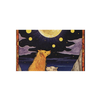 Moon Tarot Card Art - Embrace Your Intuition and Dreams - Outdoor Rug