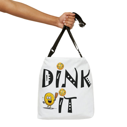 Pickleball Dink It: Sport Strategy Game Style - Gift Enthusiasts & Players - Adjustable Tote Bag (AOP)