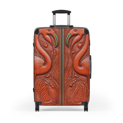 Flamingo Artisan Carved Cabinet Suitcase