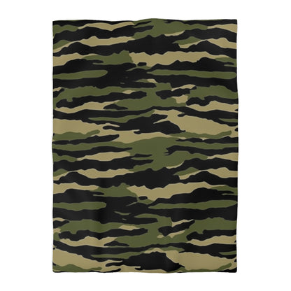 Tiger Stripe Camouflage: Military Style - Microfiber Duvet Cover