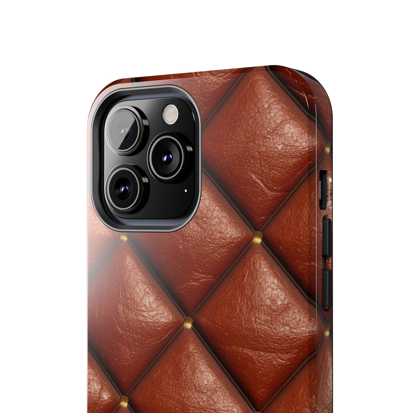 Brown Leather Cognac Pattern Rugged Durable Design Style - Tough Phone Cases