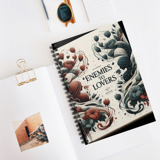 Enemies To Lovers Book, Fun Love Gift, Spiral Notebook - Ruled Line