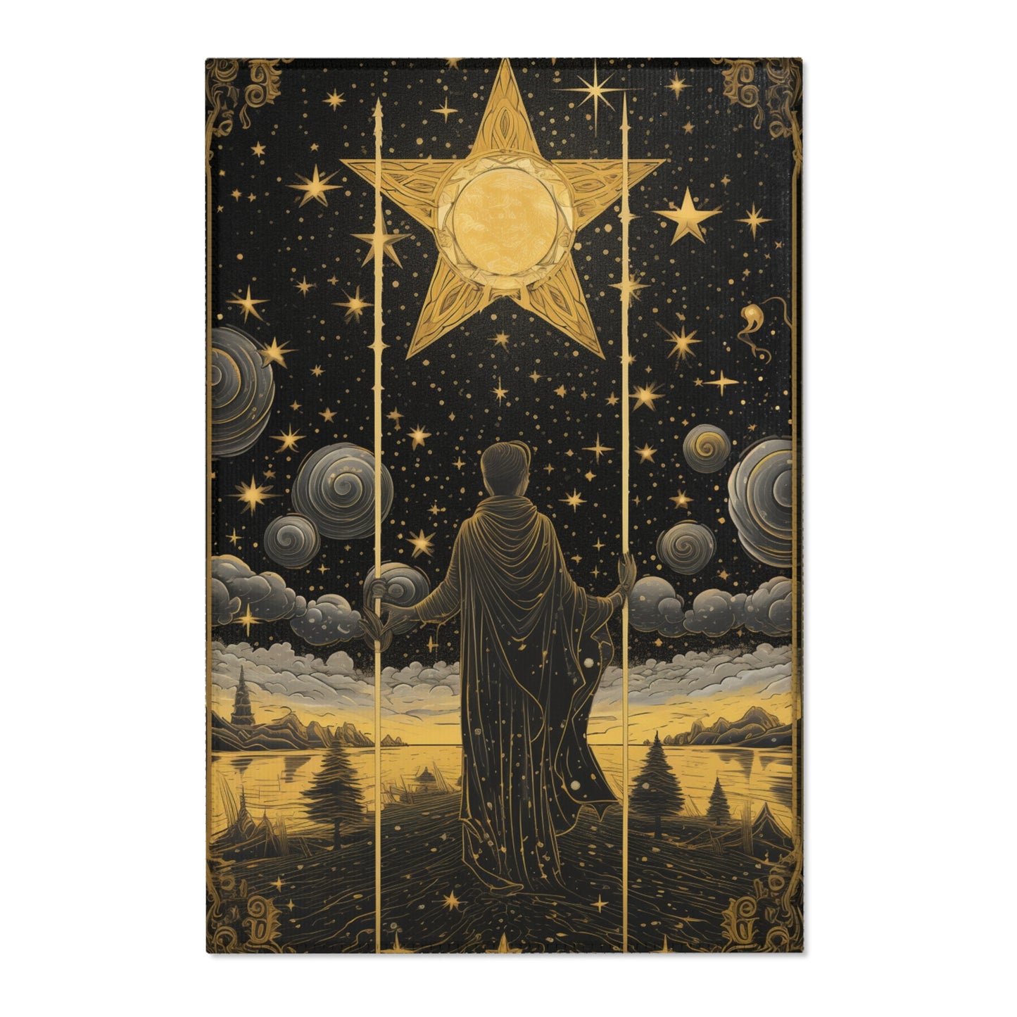 The Star Tarot Card - Symbol of Faith and Optimism - Area Rugs