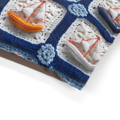 Crochet Boat Ship Sea Vessel Ocean Beach Travel Yacht Design - Dog & Pet Bed