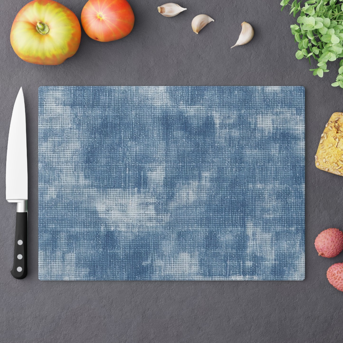 Faded Blue Washed-Out: Denim-Inspired, Style Fabric - Cutting Board