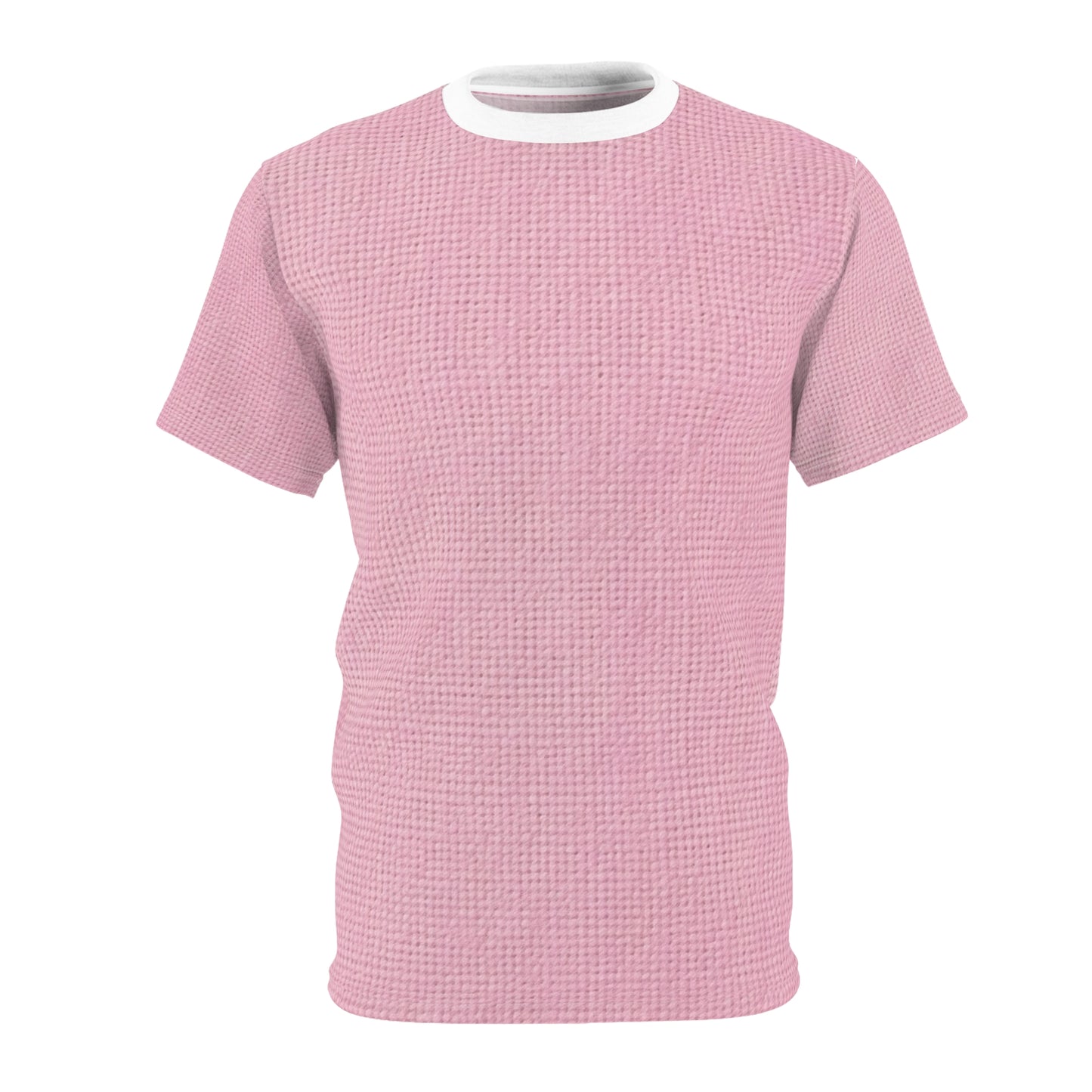 Blushing Garment Dye Pink: Denim-Inspired, Soft-Toned Fabric - Unisex Cut & Sew Tee (AOP)