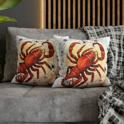 Prickly Scorpio Astrology - Sharp Zodiac Scorpion Celestial Horoscope - Spun Polyester Square Pillow Case