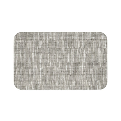 Silver Grey: Denim-Inspired, Contemporary Fabric Design - Bath Mat