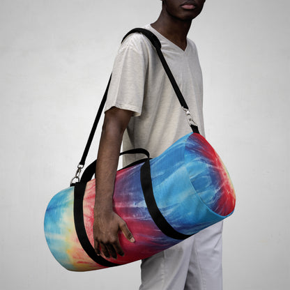 Rainbow Tie-Dye Denim: Espectáculo de diseño de tela multicolor vibrante - Bolsa de lona 